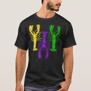 T-shirt Mardi Gras Crawfish Jester perle Casquette Tead Ne