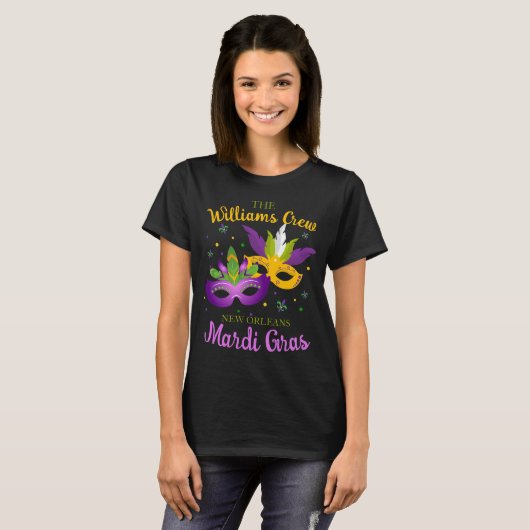 T-shirt Mardi Gras Crew Custom Matching (Devant entier)