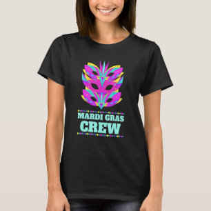 T-shirt Mardi Gras Crew Group Carnival Mask Mardi Gras
