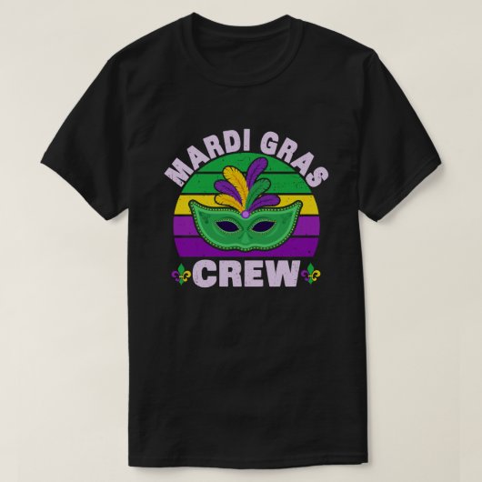 T-shirt Mardi Gras Crew unique New Orleans Parade costume (Design devant)