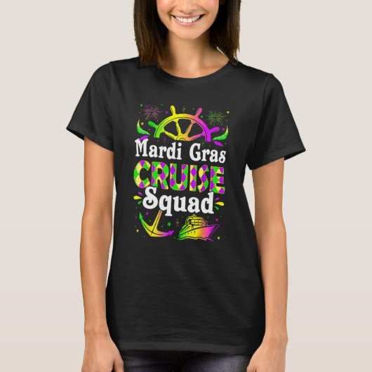 T-shirt Mardi Gras Croisiere Squad Croisiere Funny Festiva (Devant)