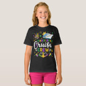 T-shirt Mardi Gras Cruise Crew 2025 Matching Girl (Devant entier)