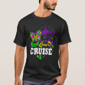 T-shirt Mardi Gras Cruise Crew Cruise Mask Cruise Ship P (Devant)