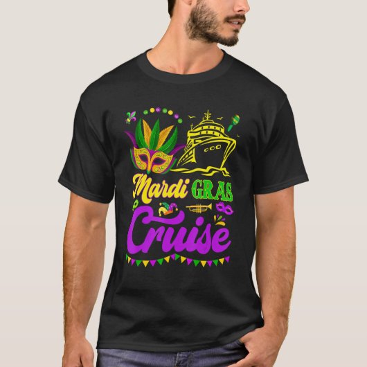 T-shirt Mardi Gras Cruise Crew Cruising Matching Group Cru (Devant)