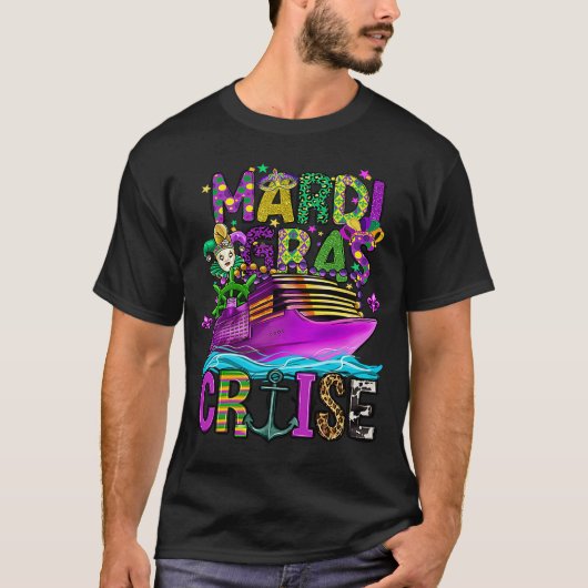 T-shirt Mardi Gras Cruise Cruise Mask Cruise Party (Devant)
