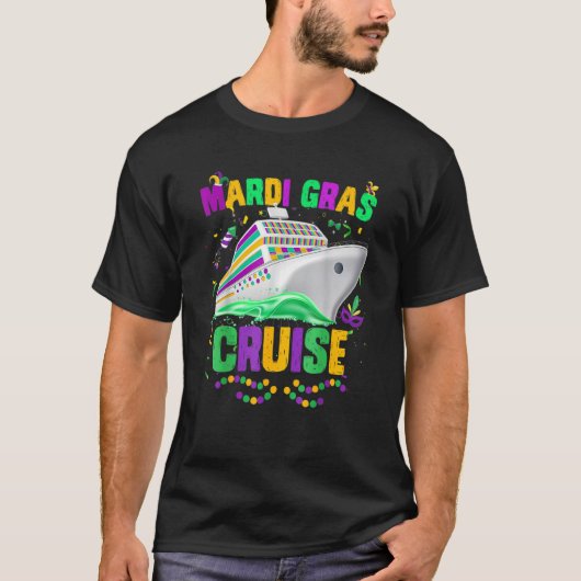 T-shirt Mardi Gras Cruise Cruise Mask Cruise Party (Devant)