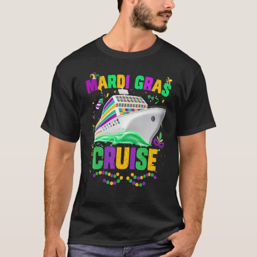 T-shirt Mardi Gras Cruise Cruise Mask Cruise Party (Devant)