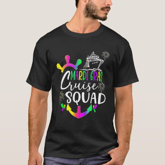 T-shirt Mardi Gras Cruise Squad 2023 Matching Group_3 (Devant)