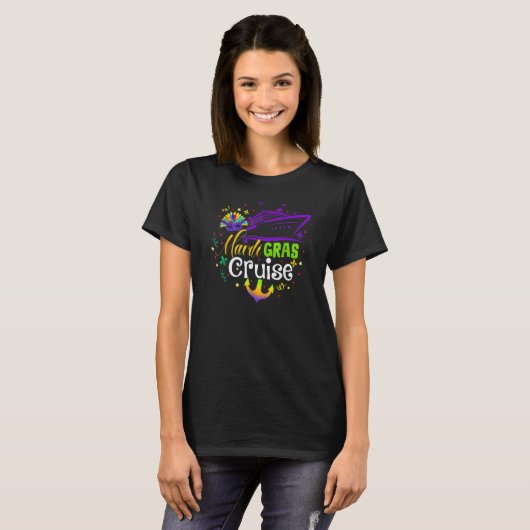 T-shirt Mardi Gras Cruise Squad Funny Matching Group Famil (Devant entier)