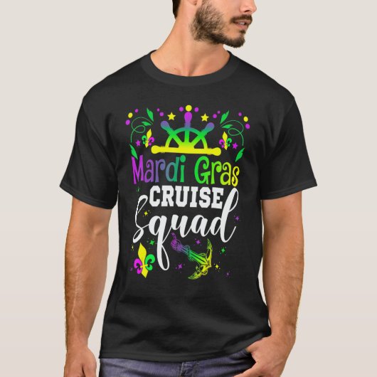 T-shirt Mardi Gras Cruise Squad Matching Family Group Crui (Devant)