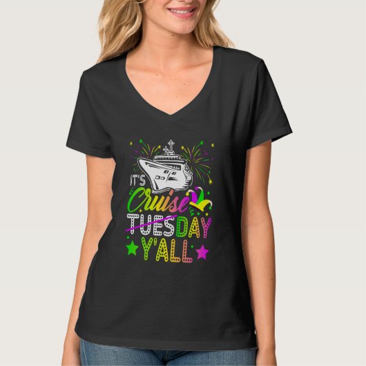 T-shirt Mardi Gras Cruiseday Y'all celebrations parade par (Devant)