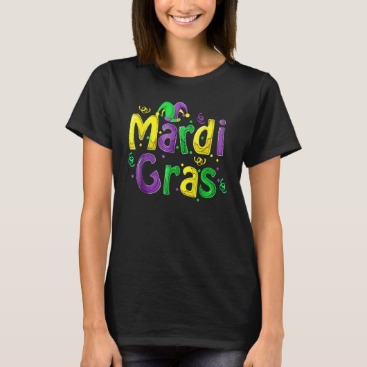 T-shirt Mardi Gras Cute Carnival Fat Tuesday Funny (Devant)