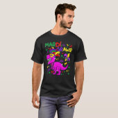 T-shirt Mardi Gras Dabbing Rex Dinosaur Mardi Grawad O (Devant entier)
