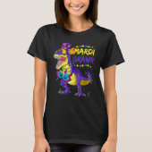 T-shirt Mardi Gras Dabbing Rex Dinosaur Mardi Grawr Perle  (Devant)