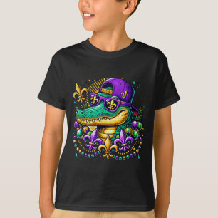 T-shirt Mardi Gras d'alligator drôle