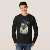T-shirt Mardi Gras Dog Carnival American Eskimo Jester Pet (Devant entier)