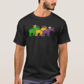 T-shirt Mardi Gras Elephant Beads Festival Animaux Jester (Devant)