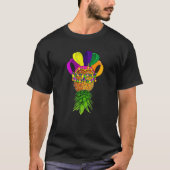 T-shirt Mardi Gras Festival Party Funny Ananas Jester M (Devant)