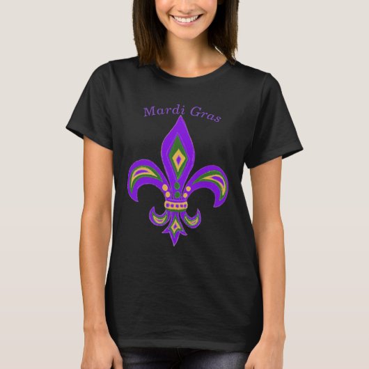 T-shirt Mardi Gras Fleur de Lis (Devant)