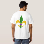 T-shirt Mardi Gras Fleur de Lis (Dos entier)