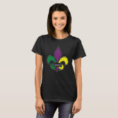 T-shirt Mardi Gras Fleur De Lis Crown Carnival Costume (Devant entier)