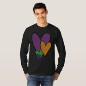 T-shirt Mardi Gras Fleur De Lis Heart Fat Tuesday Mardi Gr (Devant entier)