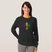 T-shirt Mardi Gras Fleur De Lis Leopard Print (Devant entier)