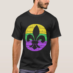 T-shirt Mardi Gras Fleur De Lis Pour La Fête Du Carnaval