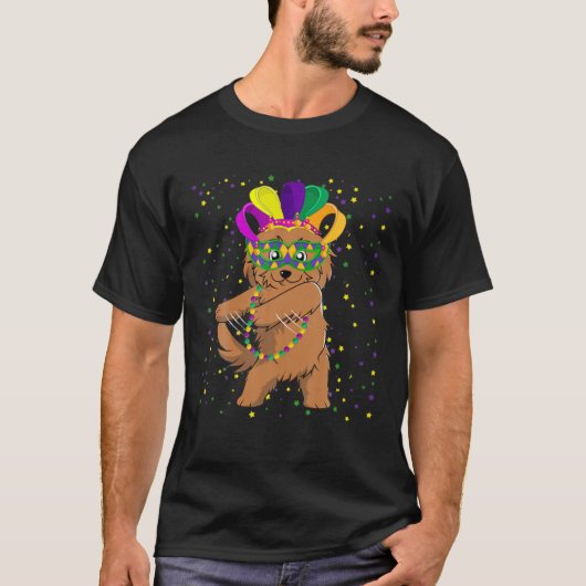 T-shirt Mardi Gras Flossant Doré Doodle Casquette Unicorn  (Devant)