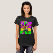 T-shirt Mardi Gras Funny Dabbing Black Boy Jester Hat Kid (Devant entier)