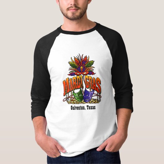 T-shirt Mardi gras Galveston le Texas (Devant)