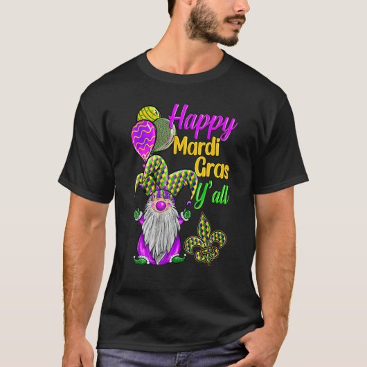 T-shirt Mardi Gras Gnomes Fleur De Lis Costume Carnaval Pa (Devant)