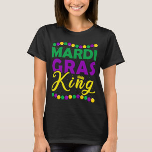 T-shirt Mardi Gras King Beads & Crown Appareils Drôle Homm