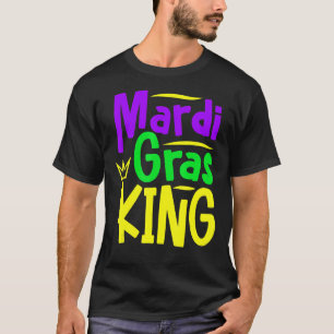 T-shirt Mardi Gras King Costume Carnaval Mardi Gras Hommes