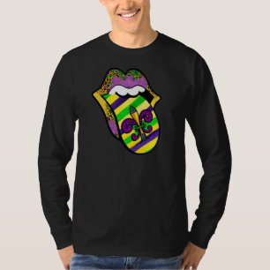 T-shirt Mardi Gras Lève Le Costume Du Carnaval Queen Purpl