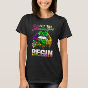 T-shirt Mardi Gras Lips Costume de lèvres femmes laisser S