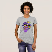 T-shirt Mardi Gras Lips-Mardi Gras Beads Fat Mardi Gras (Devant entier)