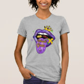 T-shirt Mardi Gras Lips-Mardi Gras Beads Fat Mardi Gras (Devant)