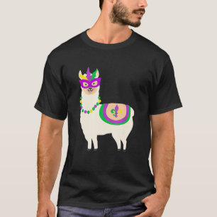T-shirt Mardi Gras Llama Carnaval Fat Mardi