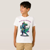 T-shirt Mardi Gras Madness T Rex Dinosaur Perle Mardi Graw (Devant entier)