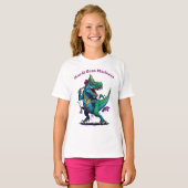 T-shirt Mardi Gras Madness T Rex Dinosaur Perle Mardi Graw (Devant entier)