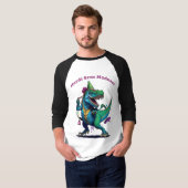 T-shirt Mardi Gras Madness T Rex Dinosaur Perle Mardi Graw (Devant entier)