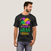 T-shirt Mardi Gras Mardi Gras 2023 Perles Plumes de Masque (Devant entier)
