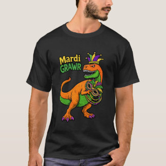 T-shirt Mardi Gras Mardi Grawr Dinosaure Nouvelle-Orléans