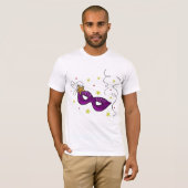 T-Shirt Mardi Gras Masque Oeil Carnaval Mens (Devant entier)