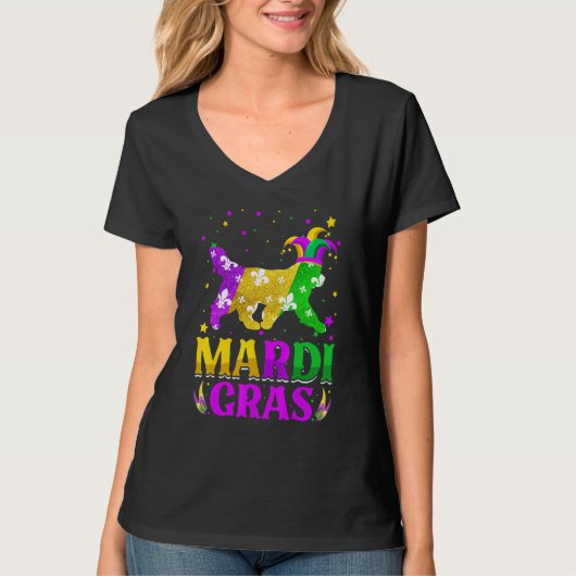 T-shirt Mardi Gras Newfoundland Dog Lover Carnival Jester_ (Devant)