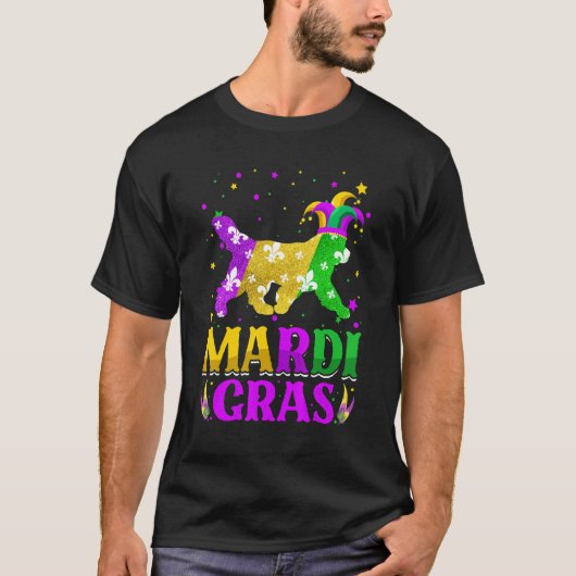 T-shirt Mardi Gras Newfoundland Dog Lover Carnival Jester_ (Devant)