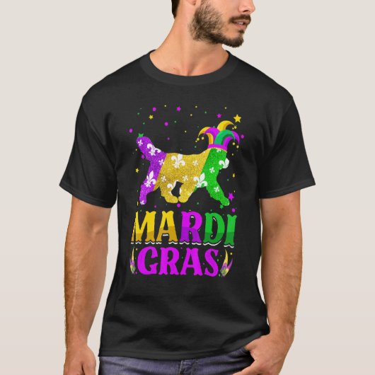 T-shirt Mardi Gras Newfoundland Dog Lover Carnival Jester_ (Devant)