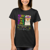 T-shirt Mardi Gras No Prob Llama Alpaca Funny Carnival Cos (Devant)