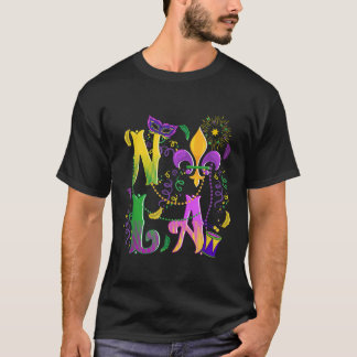 T-shirt Mardi Gras NOLA New Orleans Mardi Gras Funny Color